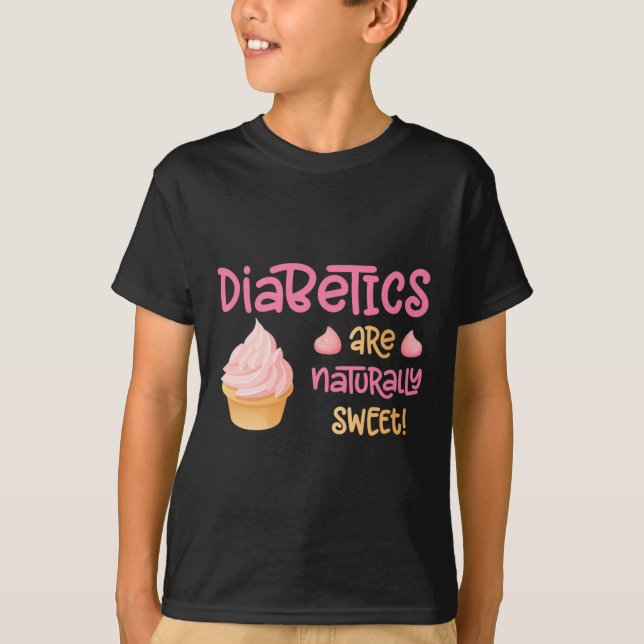 Camiseta Os diabéticos são naturalmente doces (Frente)
