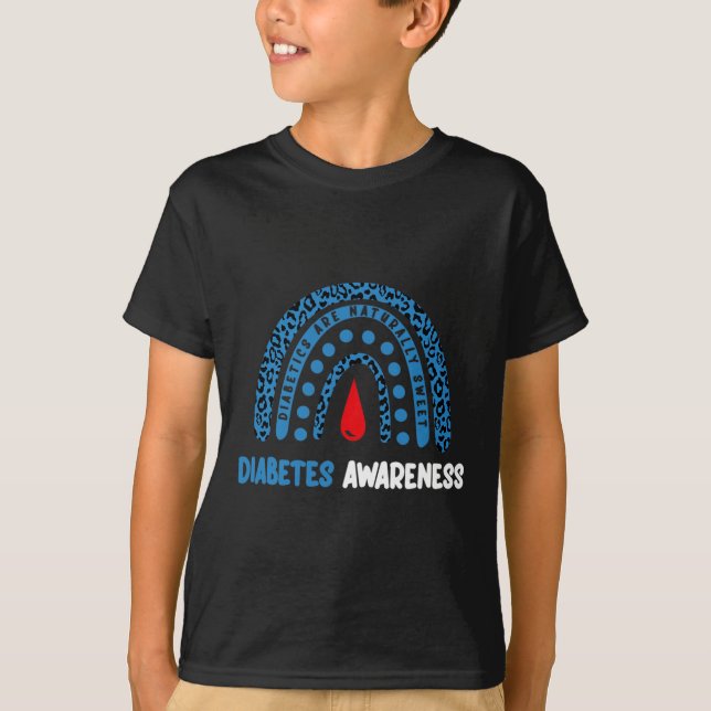 Camiseta Os diabéticos são naturalmente doces - consciência (Frente)