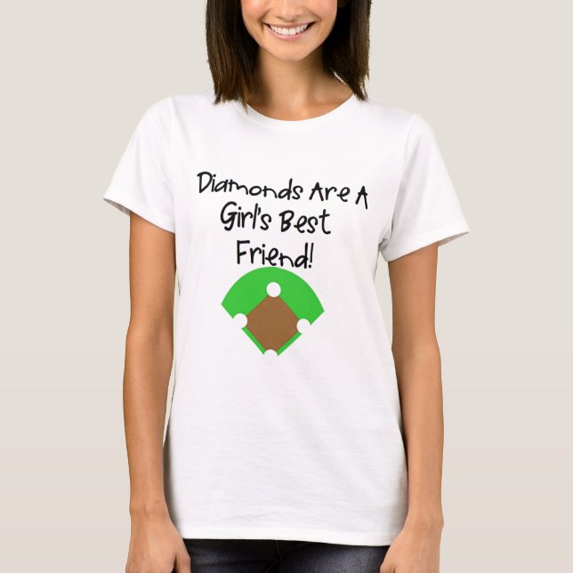Camiseta Os diamantes são o melhor amigo de uma menina! (Frente)