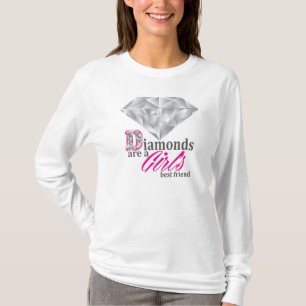 Camiseta Os diamantes são o melhor amigo de uma menina