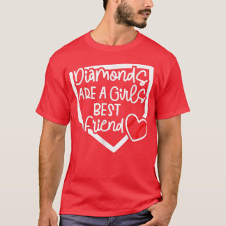Camiseta Os Diamantes São Um Melhor Amigo Para As Raparigas