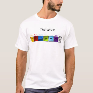 Camiseta Os dias da semana