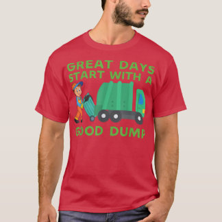 Camiseta Os dias de excelente começam com um bom caminhão d