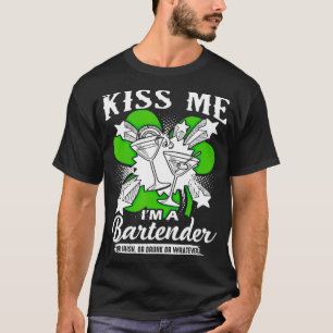 Camiseta Os Dias de São Patrícios Engraçados Beijam-me Sou