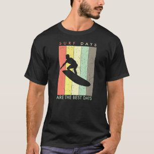 Camiseta Os Dias De Surf De Navegação Na Vintage Retro São