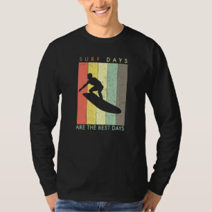 Camiseta Os Dias De Surf De Navegação Na Vintage Retro São