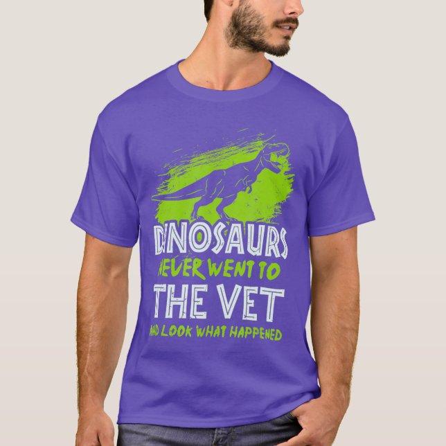 Camiseta Os Dinossauros Nunca Foram Ao Vet - Para (Frente)