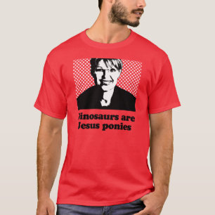 Camiseta Os dinossauros são pôneis de Jesus