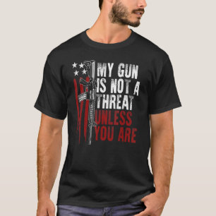 Camiseta Os Direitos Da Arma Da Bandeira Dos Eua Minha Arma