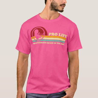 Camiseta Os Direitos Das Mulheres Com Vida Pró Começam Na M