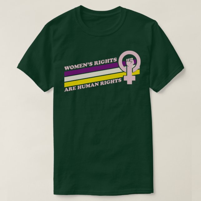 Camiseta Os Direitos Das Mulheres São Direitos Humanos 1 (Frente do Design)