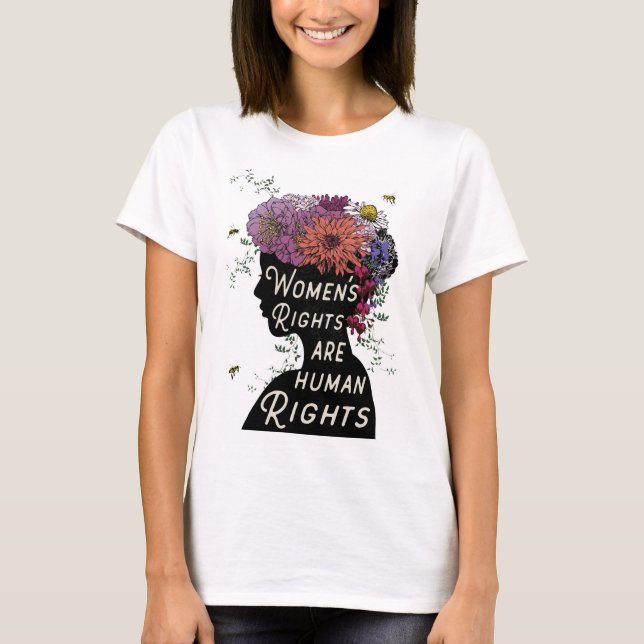 Camiseta Os direitos das mulheres são t-shirt do namorado (Frente)