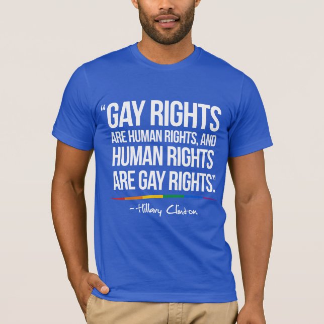 Camiseta Os direitos dos homossexuais são direitos humanos (Frente)