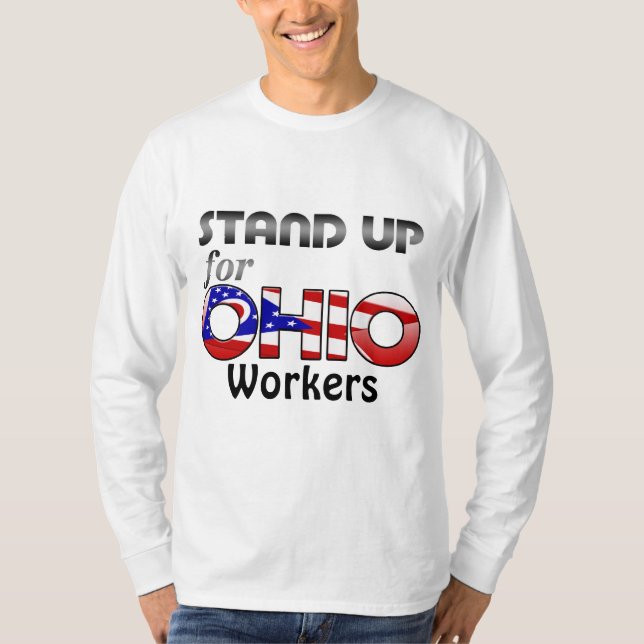 Camiseta Os direitos dos pro trabalhadores de Ohio (Frente)