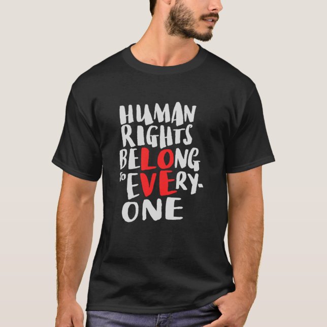 Camiseta Os direitos humanos pertencem a todos (Frente)