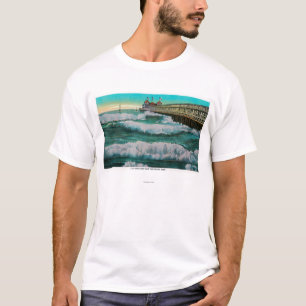 Camiseta Os disjuntores e a praia de PierLong do prazer, CA