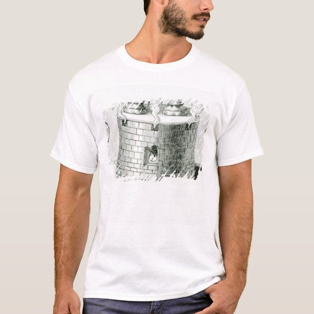 Camiseta Os dispositivos para manter a água e a comida (Frente)