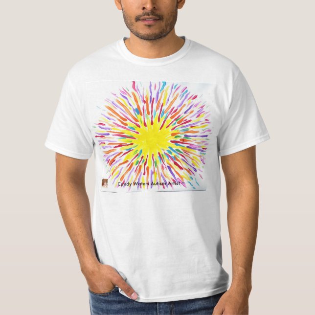 Camiseta Os doces molham o artista do autismo (Frente)
