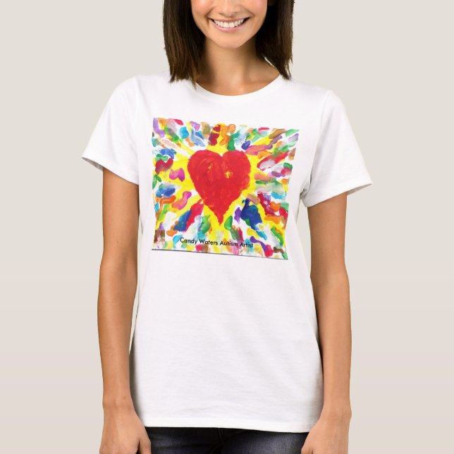 Camiseta Os doces molham o artista do autismo (Frente)