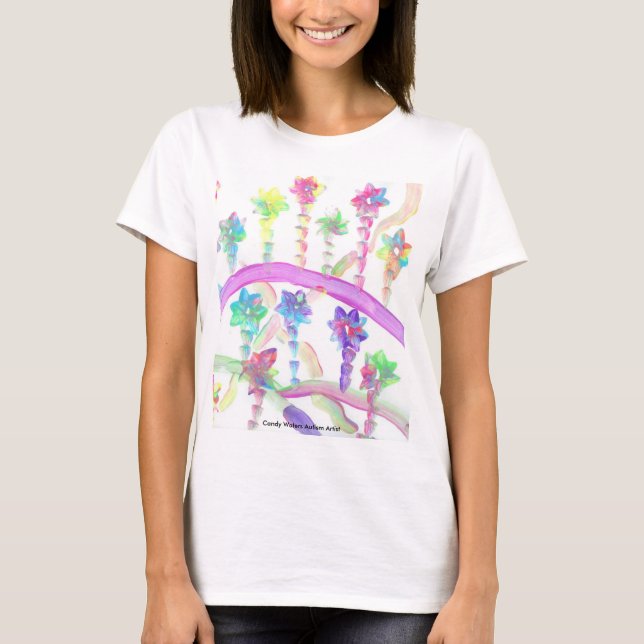Camiseta Os doces molham o artista do autismo (Frente)