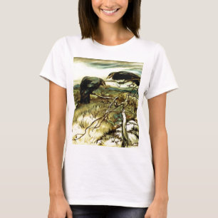 Camiseta Os dois corvos ou os dois corvos que formam um man