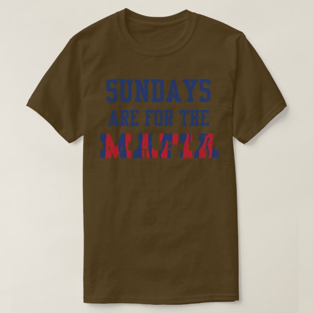 Camiseta Os domingos são para a Máfia (Frente do Design)