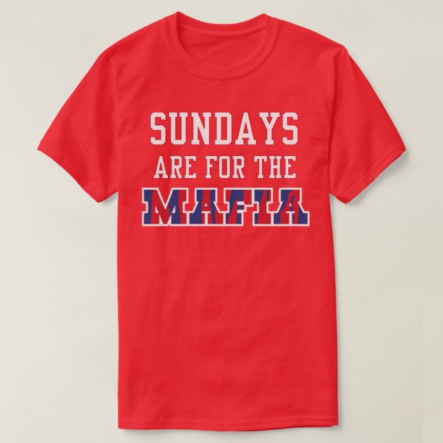 Camiseta Os domingos são para a Máfia 1 (Frente do Design)
