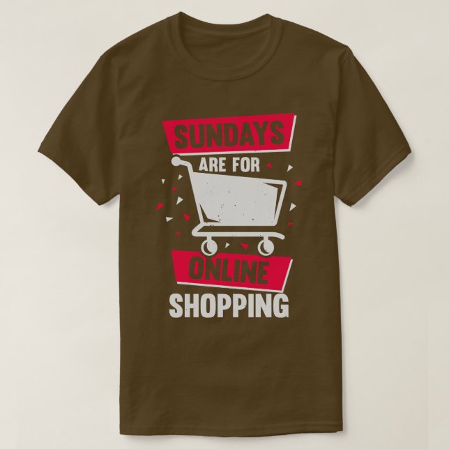 Camiseta Os domingos são para Compro on-line (Frente do Design)