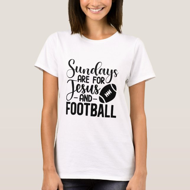 Camiseta Os Domingos São Para Jesus E Futebol (Frente)