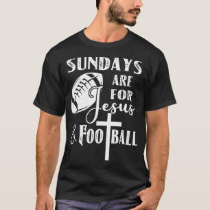 Camiseta Os Domingos São Para Jesus E Futebol, Cristão Engr