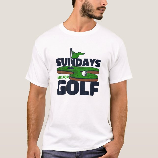 Camiseta Os Domingos São Para Jogador De Golfe Pro Golfer G (Frente)