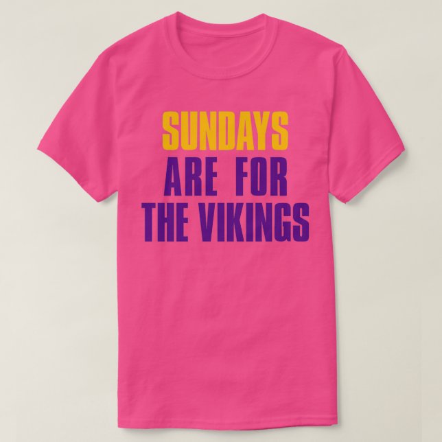 Camiseta Os domingos são para o futebol dos Vikings Minneso (Frente do Design)