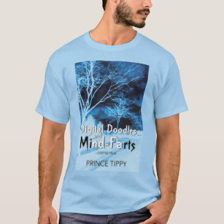 Camiseta os doodles digitais e mente-farts hippie-t