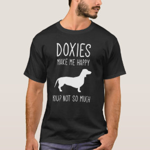 Camiseta Os Doxos Me Felizes Pelo Cão De Dachshund