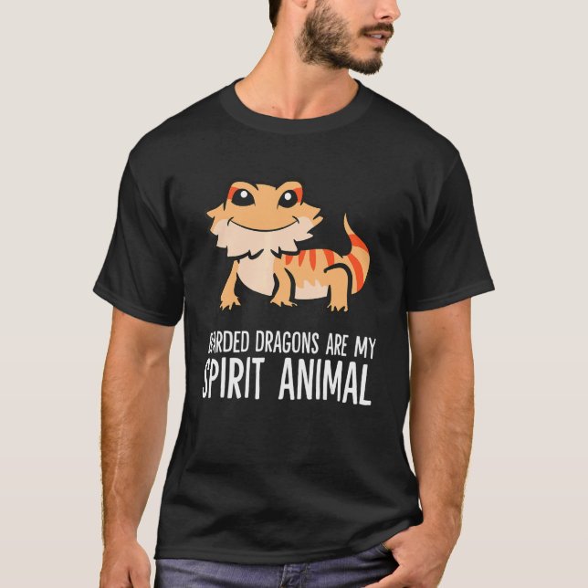 Camiseta Os Dragões-De-Barba São O Meu Pet Animal Espirituo (Frente)