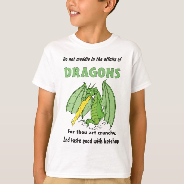 Camiseta Os dragões não intrometem em seus casos (Frente)