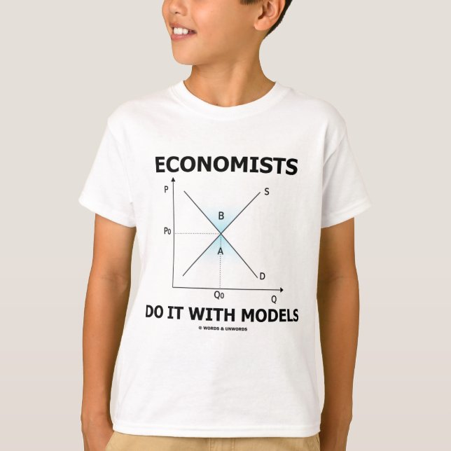 Camiseta Os economistas fazem-no com modelos (o humor da (Frente)