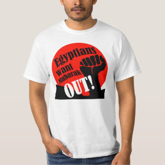 Camiseta Os egípcios querem Mubarak PARA FORA!