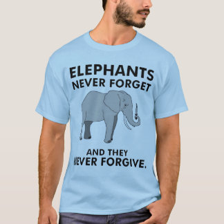 Camiseta Os elefantes nunca esquecem