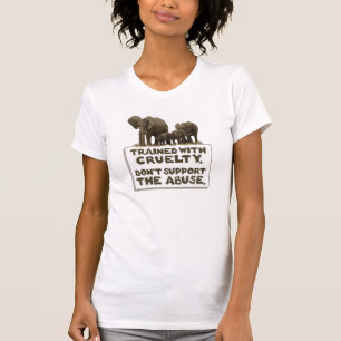 Camiseta Os elefantes são treinados com crueldade