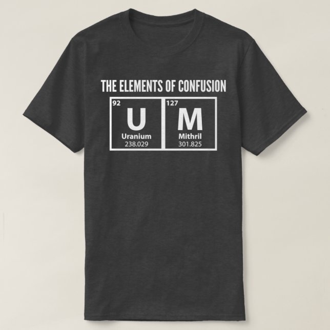 Camiseta Os Elementos Da Graduação De Confusão Citam Gif (Frente do Design)