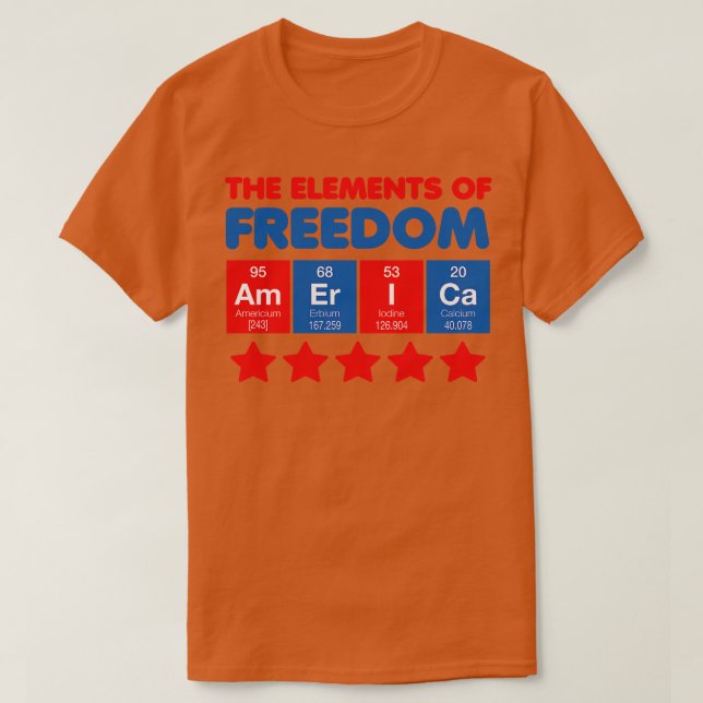 Camiseta Os elementos da liberdade (Frente do Design)