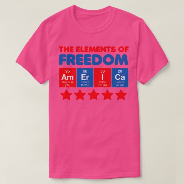 Camiseta Os elementos da liberdade (Frente do Design)