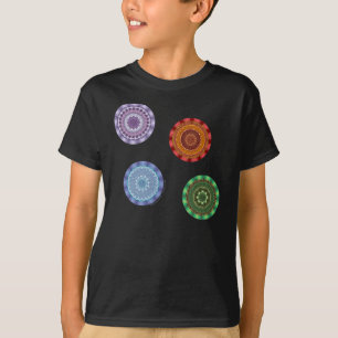 Camiseta Os elementos Mandalas Kid's e Baby Dark Shirt