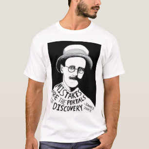 Camiseta Os Erros De James Joyce São Os Portais Da Descober