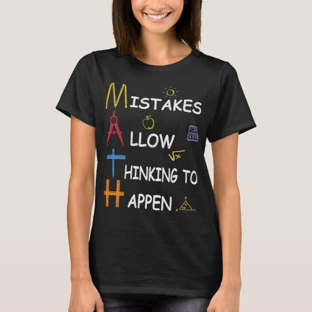 Camiseta Os erros do professor de matemática reservam (Frente)