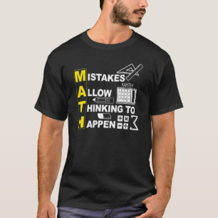 Camiseta Os Erros Matemáticos Do Professor De Matemática Pe