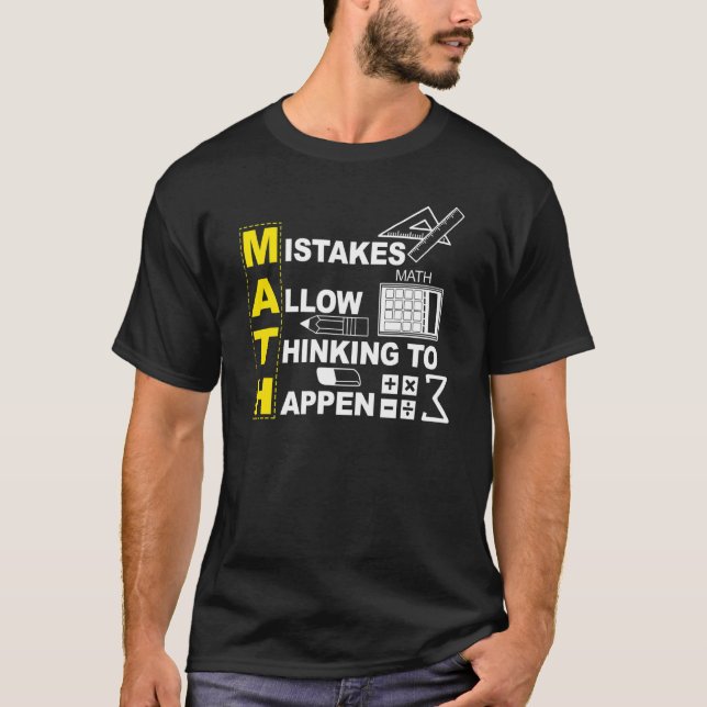 Camiseta Os Erros Matemáticos Do Professor De Matemática Pe (Frente)