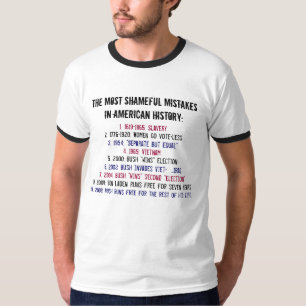 Camiseta Os erros os mais vergonhosos na história