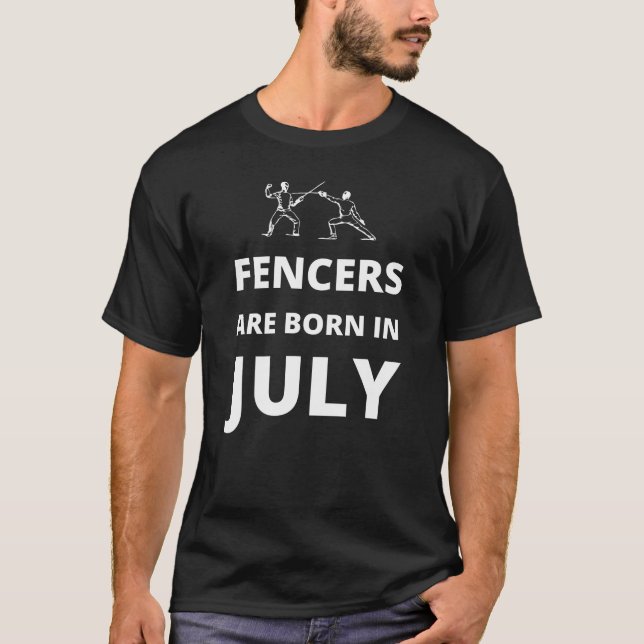 Camiseta Os esgrimistas estão a nascer em julho (Frente)